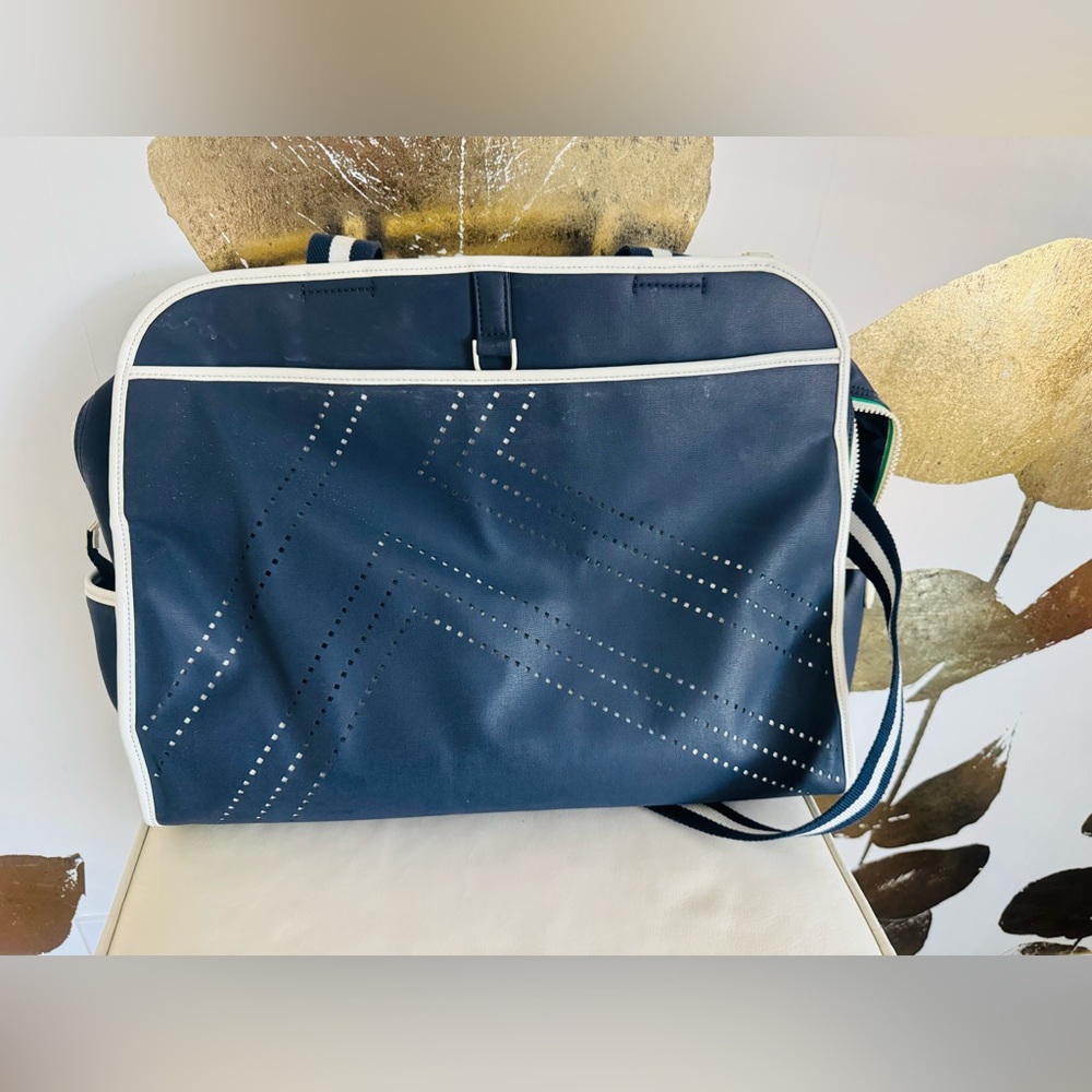 Tory Burch Tory Sport Perforated Navy Tennis Tote Bag